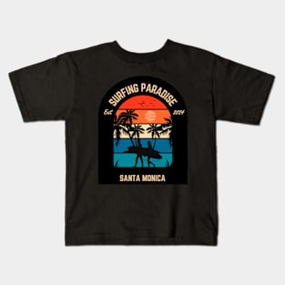 surfing paradise santa monica Kids T-Shirt